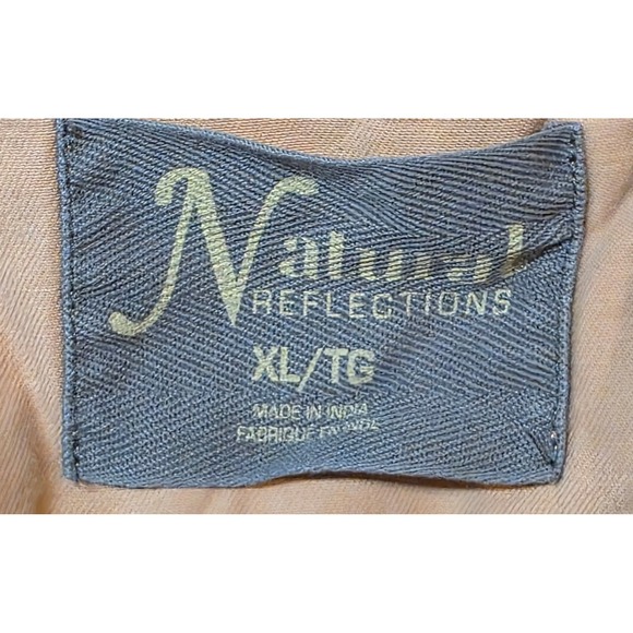 Natural Reflections Women XL Henley Hoodie Button Neck Pullover Terracotta Crisp - Picture 8 of 10